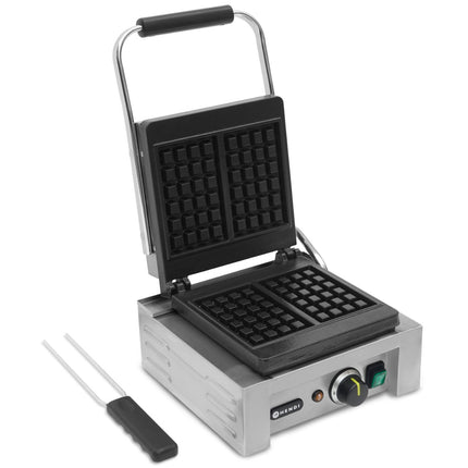 Waffle iron professional for 2 rectangular waffles 1.5kW - Hendi 212103