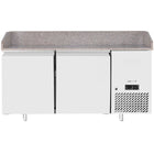 ARKTIC Refrigerated pizza table with granite top and edge, 2-door, 250 l, 250 W, 151x80x88 cm
