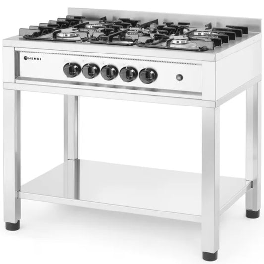 Hendi Kitchen Appliances – Kuchnia gazowa 5 palników na podstawie otwartej