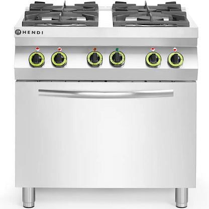Hendi Gas Kitchen 4 burners with electric convection oven GN1/1 Kitchen Line – image 3