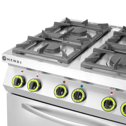 Gas Kitchen 4 burners with electric convection oven GN1/1 Kitchen Line - Hendi 225882