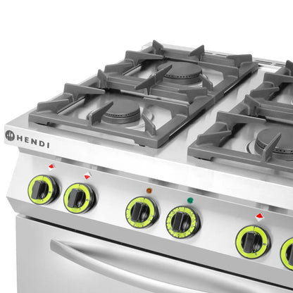 Hendi Gas Kitchen 4 burners with electric convection oven GN1/1 Kitchen Line – image 5