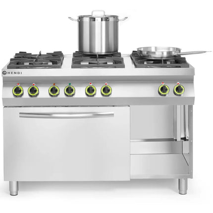 Gas Kitchen 6 burners with electric oven GN1/1 Kitchen Line - Hendi 225899