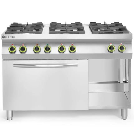 Gas Kitchen 6 burners with electric oven GN1/1 Kitchen Line - Hendi 225899