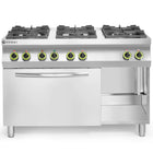 Gas Kitchen 6 burners with electric oven GN1/1 Kitchen Line - Hendi 225899