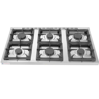 Hendi Gas kitchen freestanding on the basis of a steel 6-burner width 120cm – image 2
