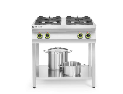 Hendi Gas Kitchen Line 4-burner kitchen based on open wide 800mm depth 700mm – image 3