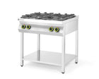 Hendi Gas Kitchen Line 4-burner kitchen based on open wide 800mm depth 700mm