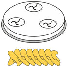 Hendi FUSILLI pasta sieve tip drills 5 holes wed. 9 mm MPF2.5/4