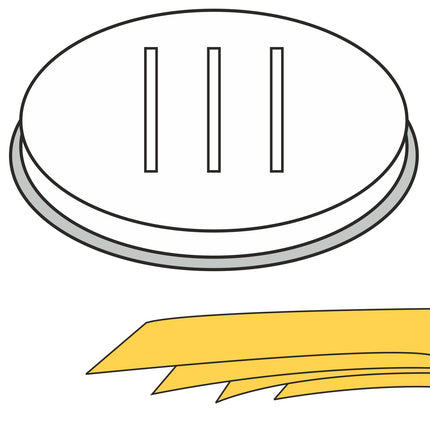 Hendi PAPPARDELLE pasta tip wide ribbons 5 holes 16x1 mm MPF2.5/4