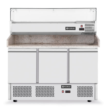 Hendi Refrigeration table for pizza with radiator top granite countertop width 140cm – image 2