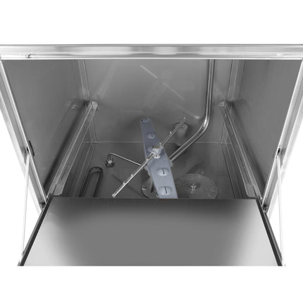Hendi Barium dishwasher for fast and cost-effective dishes + dispenser + drain pump basket 50x50cm 400V – image 4