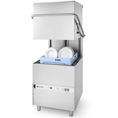 Hendi hood dishwasher fast and cost-effective + basket dispenser 50x50cm 400V – image 2