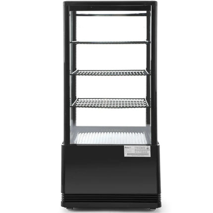 Refrigerated Windows glazed adjustable 78L 3 shelves black ARTIC Hendi 233658