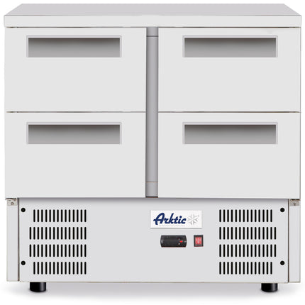 ARKTIC Refrigeration table with worktop 4 drawers and bottom unit stainless steel 247 l