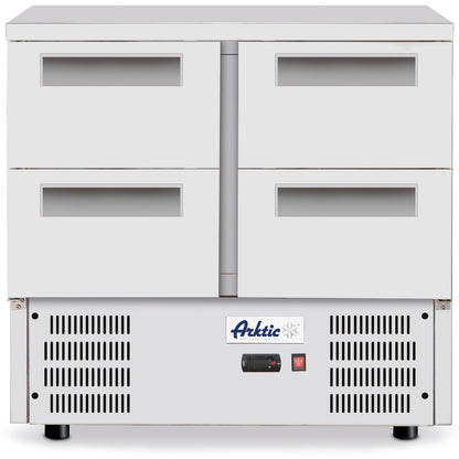ARKTIC Refrigeration table with worktop 4 drawers and bottom unit stainless steel 247 l