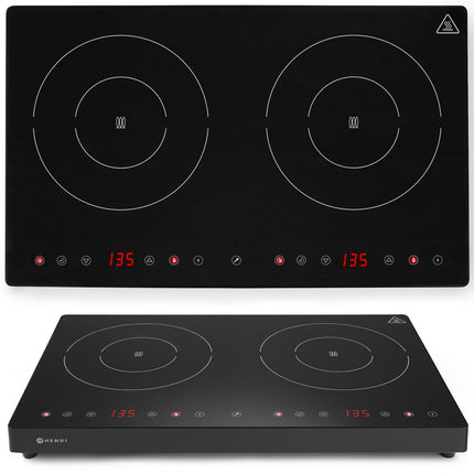 Hendi Inductive stove with touch panel 2 heating fields Black Line wd. 22 cm 3500 W