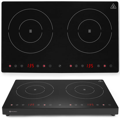Hendi Inductive stove with touch panel 2 heating fields Black Line wd. 22 cm 3500 W