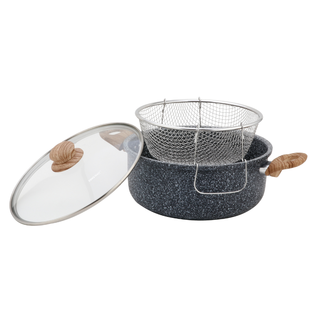 24 cm / 4 L French fry pot with basket and lid, Kinghoff KH-1985 - Carlat