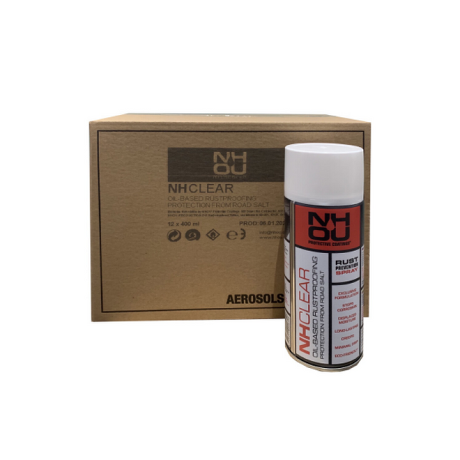 NHOU® Clear Oil Coating Spray – Rust Prevention, 400ml x 12 Pack