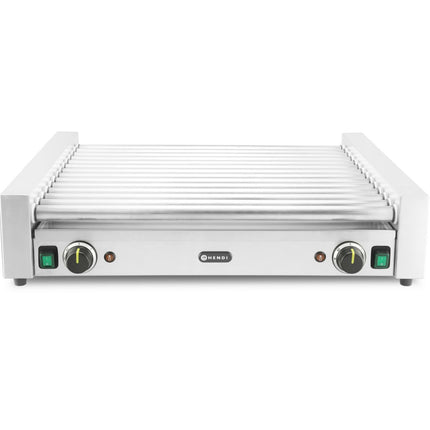 Hendi Roller grill heater for hot dogs, two-zone XL, 14 rolls, 65 cm, 2000 W