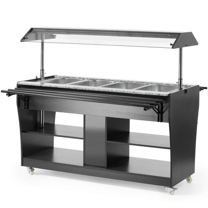 ARKTIC Heating bain-marie buffet for food with lighting roof, 4 GN 1/1 containers 30-90C 2000