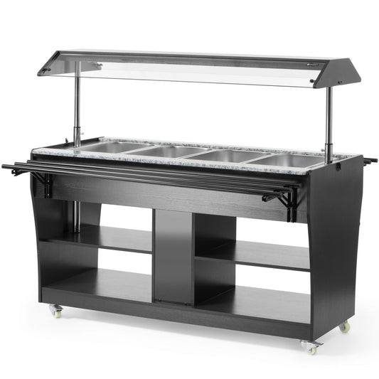 ARKTIC Heating bain-marie buffet for food with lighting roof, 4 GN 1/1 containers 30-90C 2000