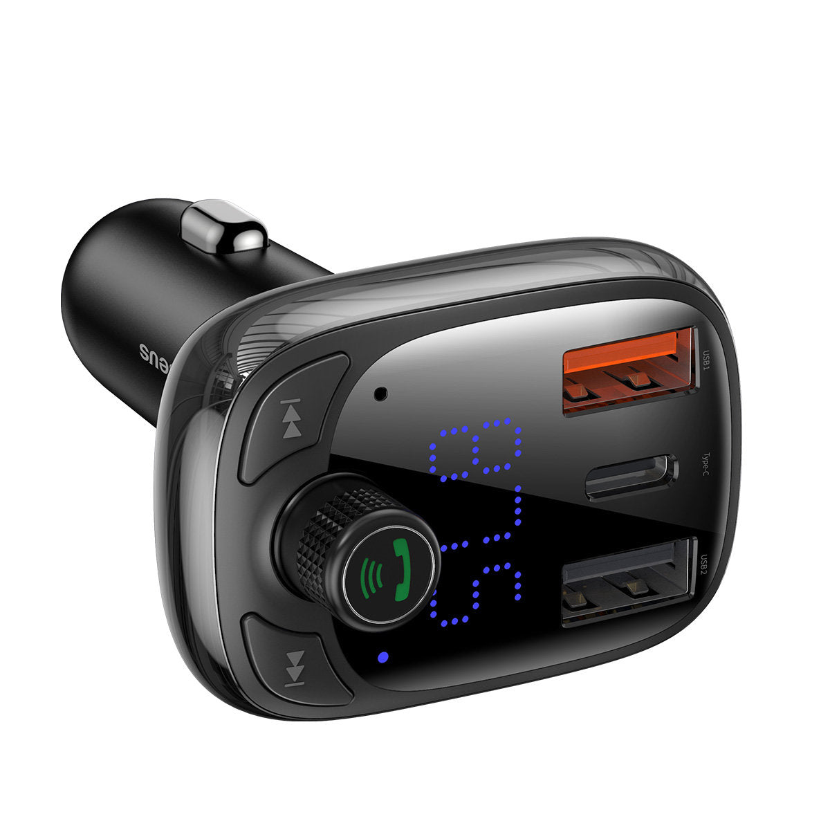 2in1 Bluetooth transmitter + charger for S-13 Overseas Edition car, black - Carlat