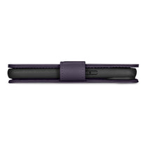 2in1 Leather Flip Cover iPhone 14 Anti-RFID Wallet Case Dark Purple - Carlat