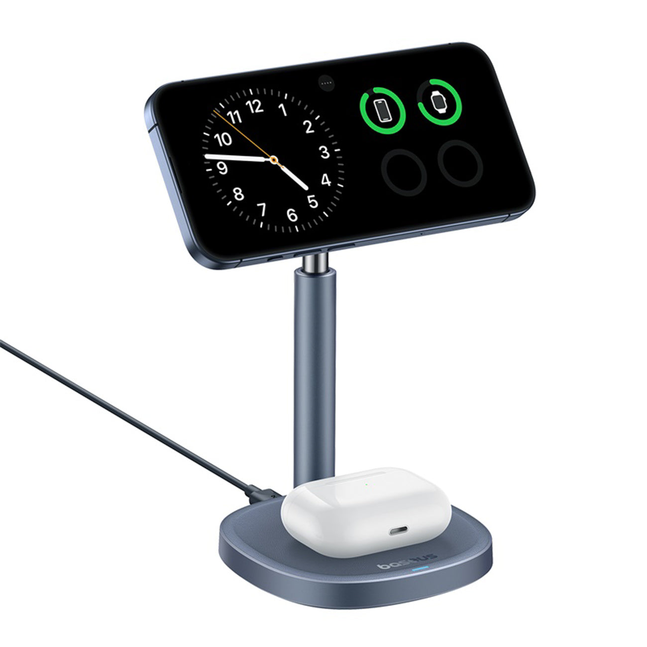 2in1 Orbit 2 Pro MagSafe Qi2 20W inductive charger with cooling - gray - Carlat