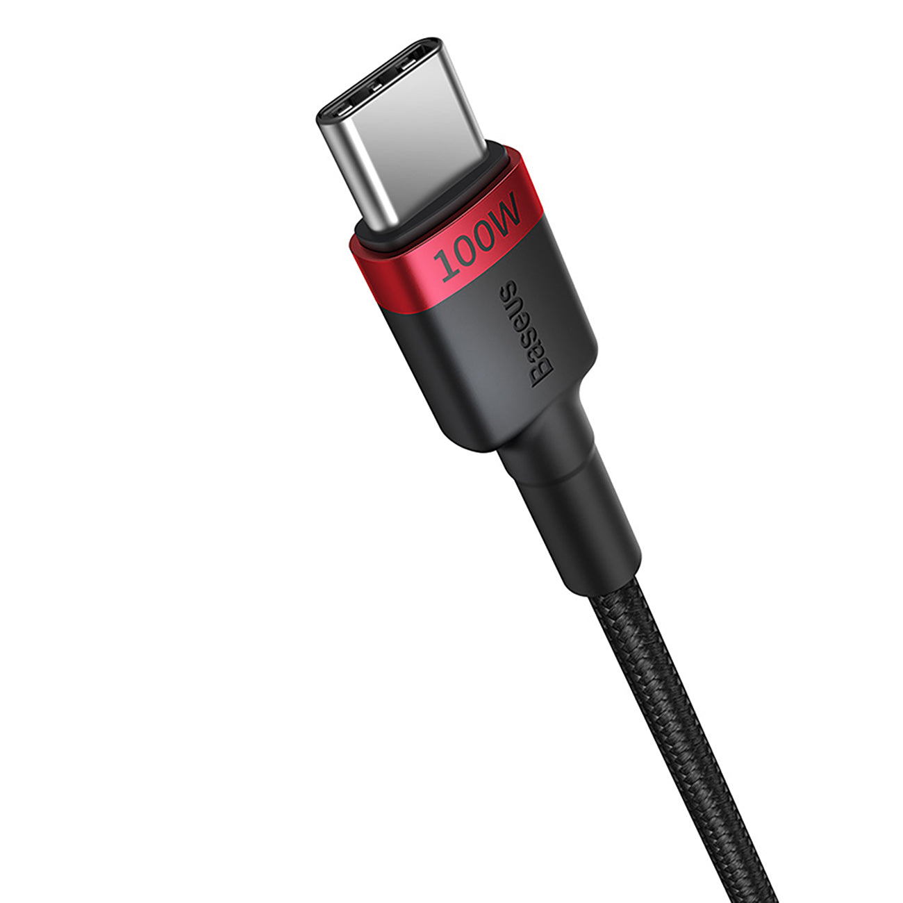 2x Cafule USB-C - USB-C cable 100W 1m - red-black and black-gray - Carlat