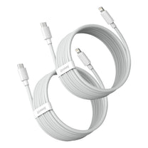 2x Simple Wisdom iPhone Lightning cable - USB-C 20W 1.5 m - white - Carlat