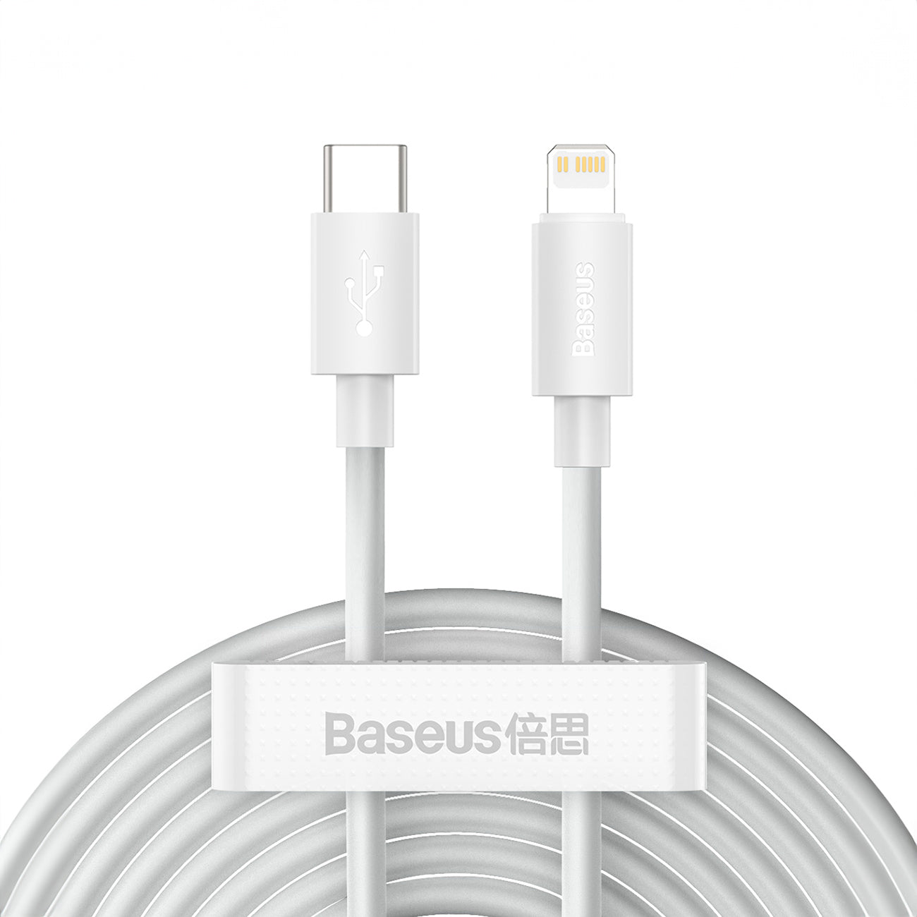 2x Simple Wisdom iPhone Lightning cable - USB-C 20W 1.5 m - white - Carlat