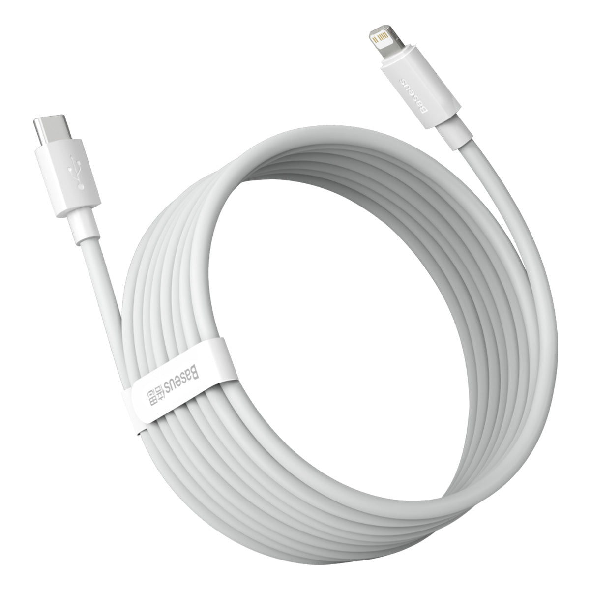 2x Simple Wisdom iPhone Lightning cable - USB-C 20W 1.5 m - white - Carlat