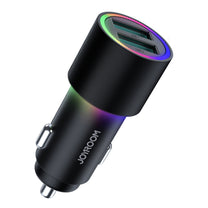 2x USB car charger with backlight 24W black - Carlat