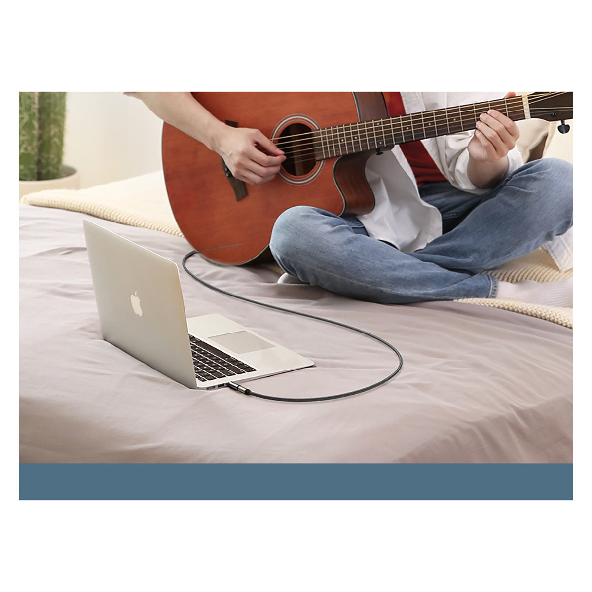 3.5mm audio adapter (male) for 6.35mm mini jack (female) gray - Carlat