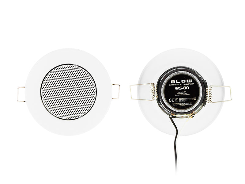 Blow 30-714# WS-80 Ceiling Speaker, 50 mm, 5 W/8 ohms, White