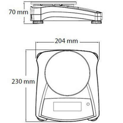 OHAUS Technical weight of the table is exact compact NAVIGTOR NV 220g / 0.01g – image 6