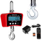 Hook scale suspended with remote control up to 1 ton 1T LCD red