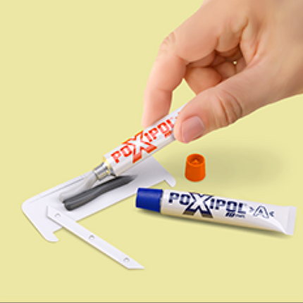 POXIPOL glue - 108g/70ml - Metallic
