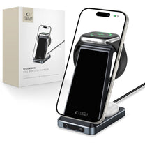 3in1 inductive charger for smartphone, Apple Watch 15W headphones - black - Carlat