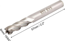 4 Pcs 6mm HSS Straight Shank 4 Flute End Mill Milling Cutter Tool - Carlat