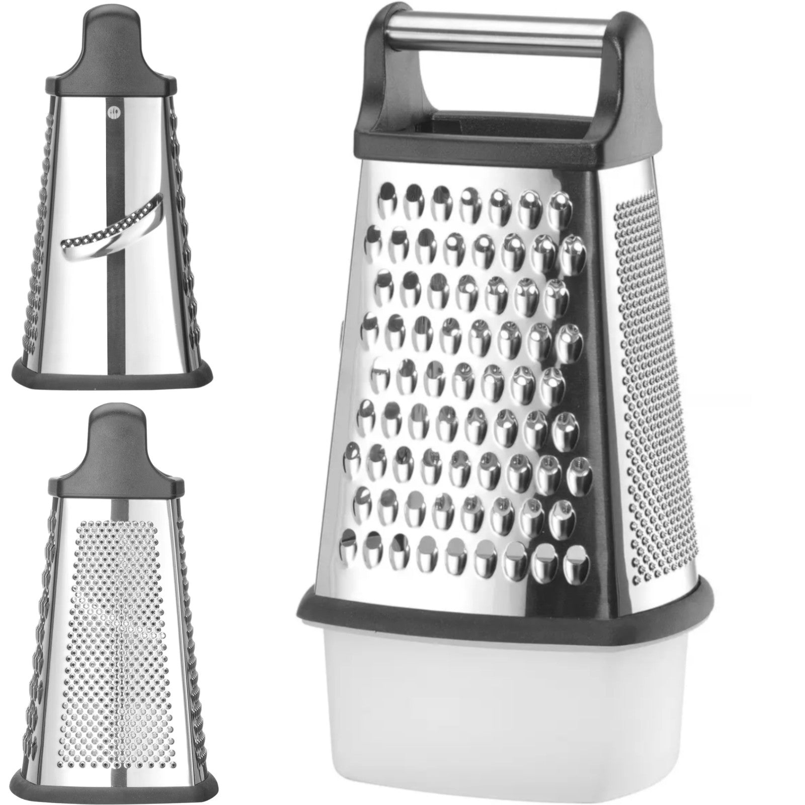 4-sided kitchen grater with container 158 x 130 x 310 mm - Carlat