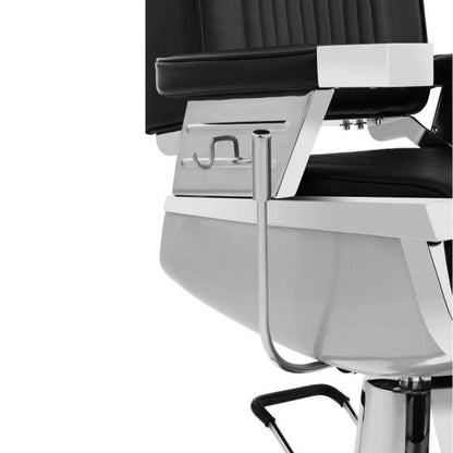 Professional Barber hairdressing chair with swivel footrest LUXURIA Physa black – image 8