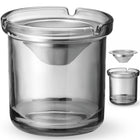 Hendi Glass ashtray with steel insert, dia. 98 x 99 mm