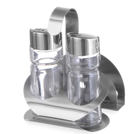 Spice set with stainless steel napkin salt and pepper - Hendi 465318