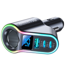 4in1 Fast USB-A car charger 2x USB-C PD 150W black - Carlat
