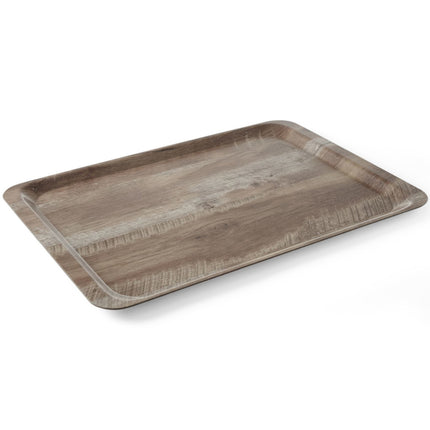Amer Box Rectangular anti-slip serving tray 370x530 mm - dark wood – image 2