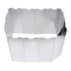 BuyWeek Windschutz für Campingkocher, 16 Platten Faltbar Windschutz für Outdoor Gaskocher, Aluminium Windschutzscheibe für Camping Grill Picknick