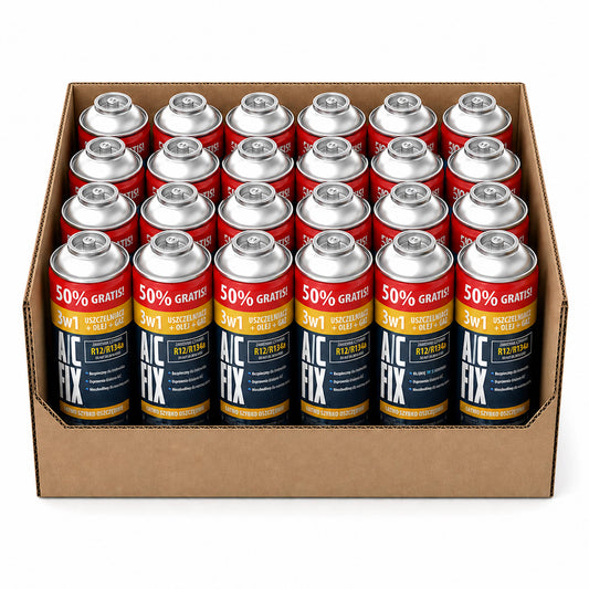 52-337# 3-in-1 Air Conditioning Refrigerant R12, R134a, 235 g, AC Fix, 24-pack - Carlat